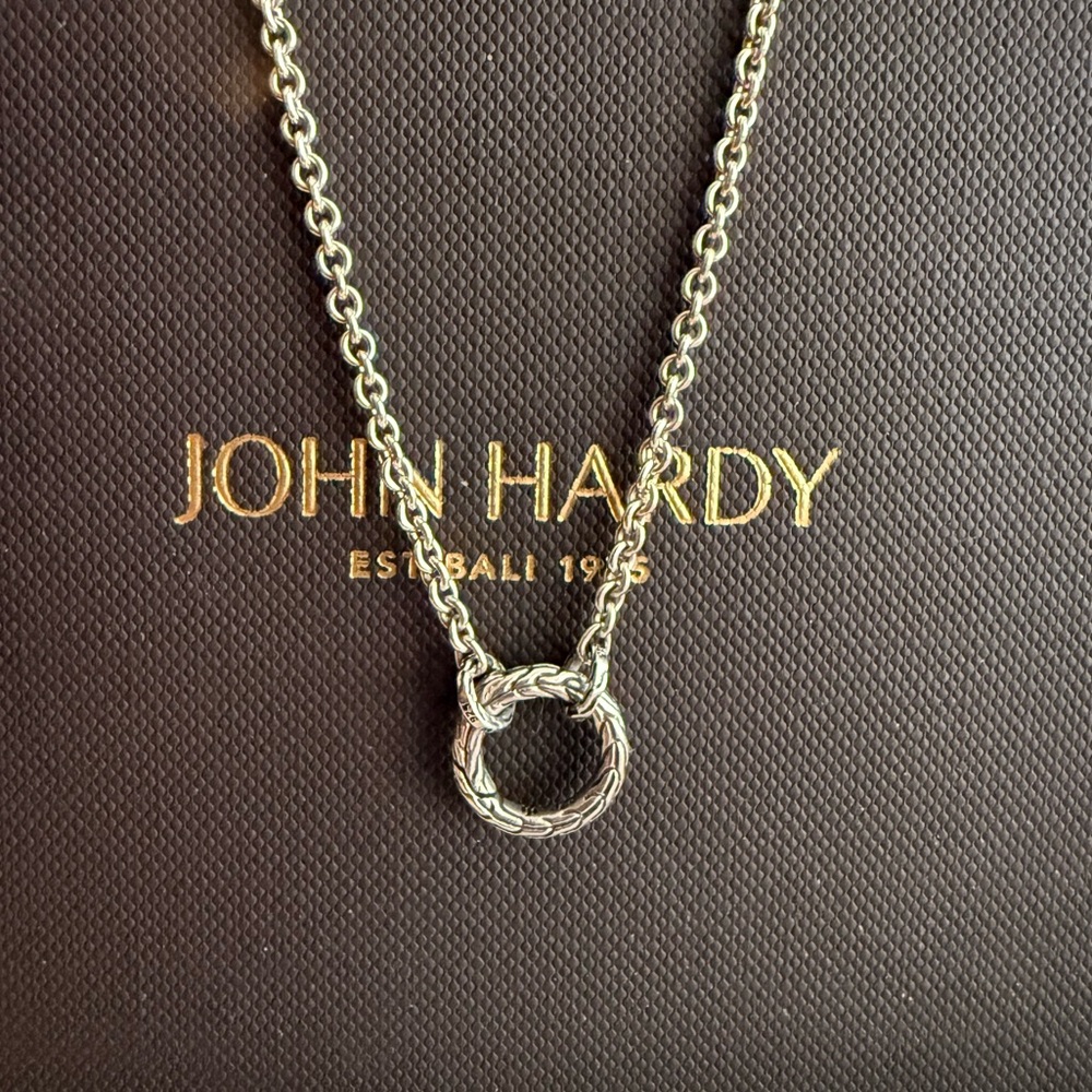 John Hardy Classic Chain Keyring Necklace with Hinge to Wear With/Without Charms